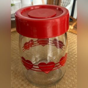 Carlton Glass Hearts Canister